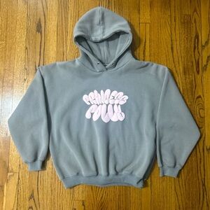 Gray Hoodie with Pink Graphic